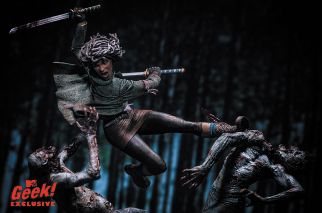 Michonne ganha uma super estátua de brinquedo matadora de zumbis