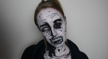 Maquiagem zumbi inspirada nos quadrinhos de The Walking Dead