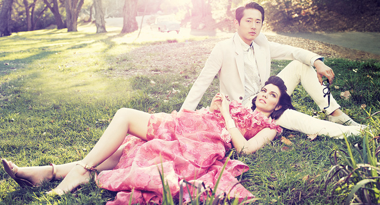 Photoshoot de Steven Yeun e Lauren Cohan para a Los Angeles Magazine