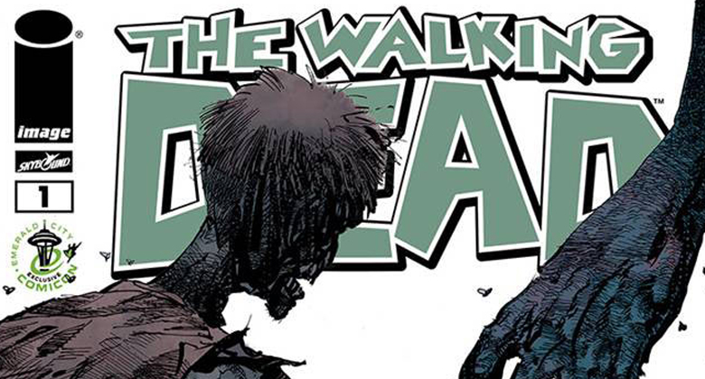Capa alternativa da Edição 1 da HQ de The Walking Dead exclusiva da Emerald City Comicon