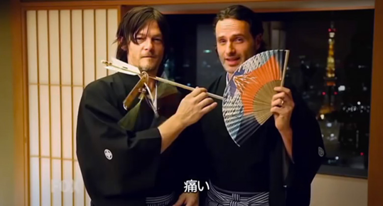 Vídeos promocionais de The Walking Dead no Japão com Norman Reedus e Andrew Lincoln