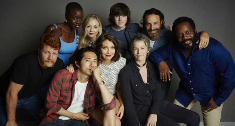 Photoshoot com o elenco de The Walking Dead para a Samsung