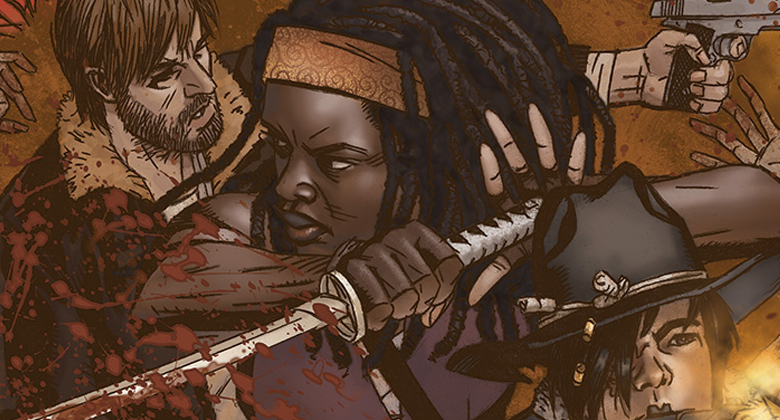 Capa alternativa da Edição 1 da HQ de The Walking Dead exclusiva da Wizard World Indianapolis 2015