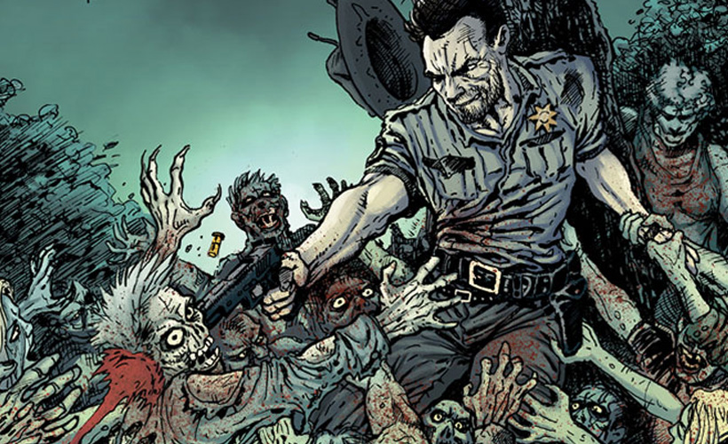 Capa alternativa da Edição 1 da HQ de The Walking Dead exclusiva da Wizard World Louisville 2015