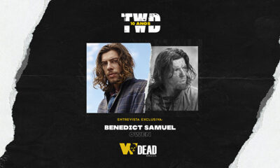 arte com Benedict Samuel e Owen (Líder dos Lobos) para comemorar os 10 anos de The Walking Dead