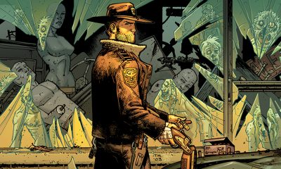 rick grimes armado na capa da versão colorida da edição 1 da HQ de The Walking Dead
