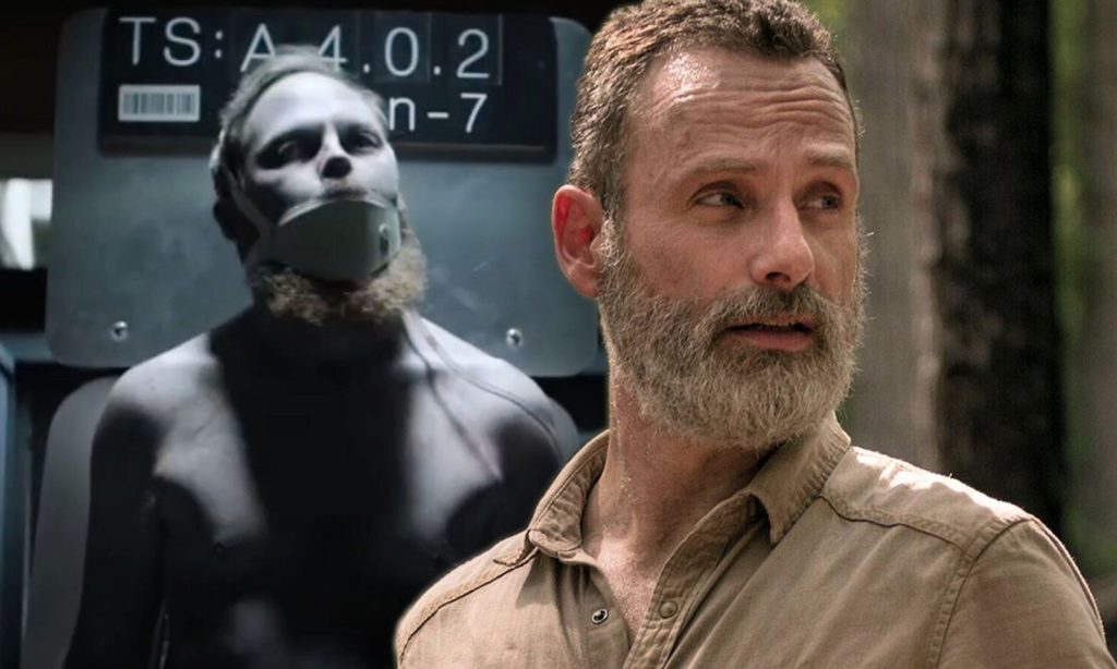 Montagem com Rick Grimes e uma cena da 2ª temporada de The Walking Dead World Beyond
