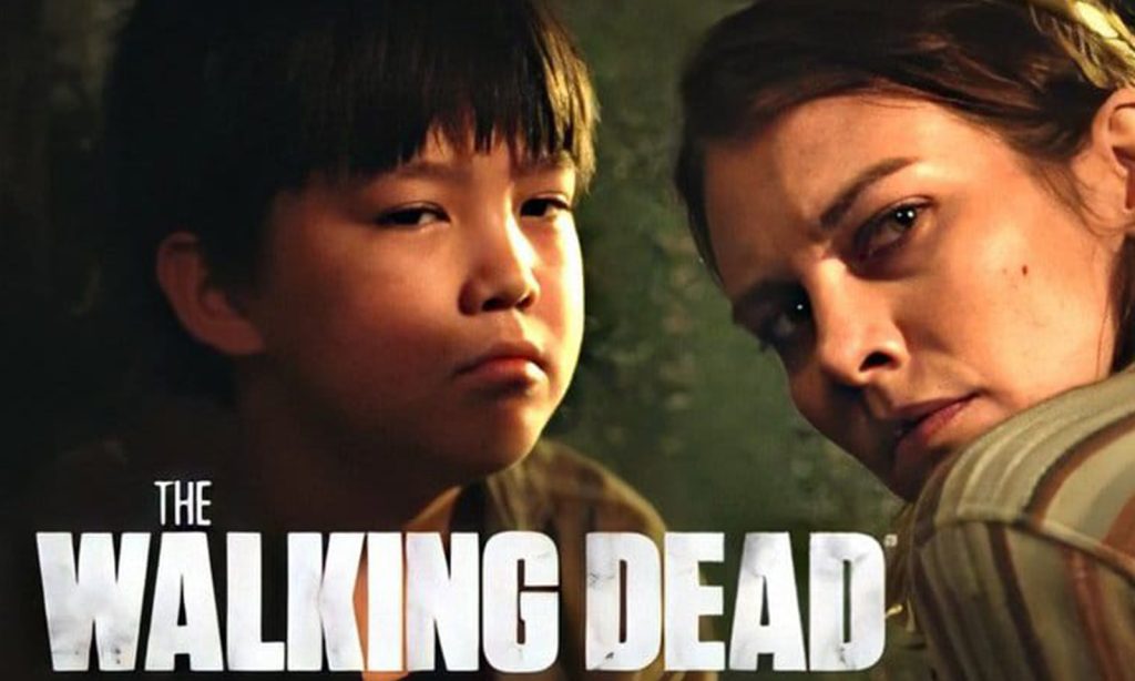 Maggie e Hershel Jr em cena do trailer da segunda parte da 11ª temporada de The Walking Dead.