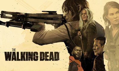 Pôster da 11ª temporada de The Walking Dead com Daryl, Carol, Maggie, Negan e Mercer.