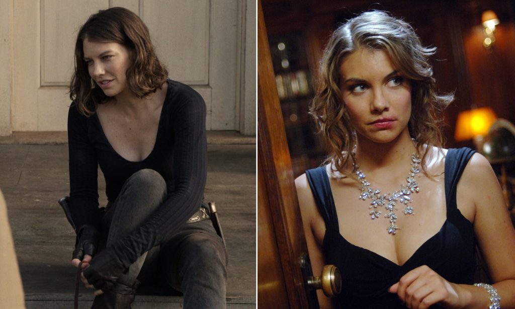 Montagem com as personagens de Lauren Cohan, Maggie em The Walking Dead e Bela em Supernatural.