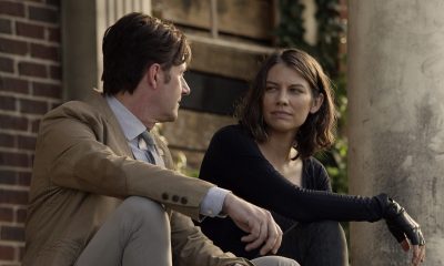 Maggie conversando com Lance em cena do episódio 12 da 11ª temporada de The Walking Dead.