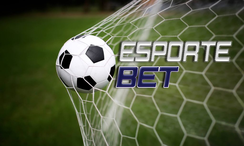 Bola na rede com logo da Esporte Bet