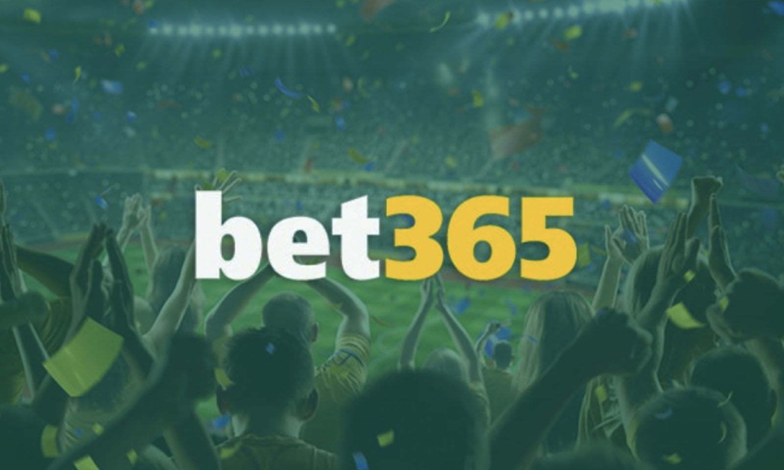 Imagem com logo do bet365 e campo de futebol ao fundo.