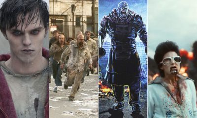 Montagem com cenas dos filmes Meu Namorado é um Zumbi, Madrugada dos Mortos, Resident Evil 2 - Apocalipse e Army of the Dead - Invasão em Las Vegas para ilustrar a lista com os filmes de zumbis da Netflix.