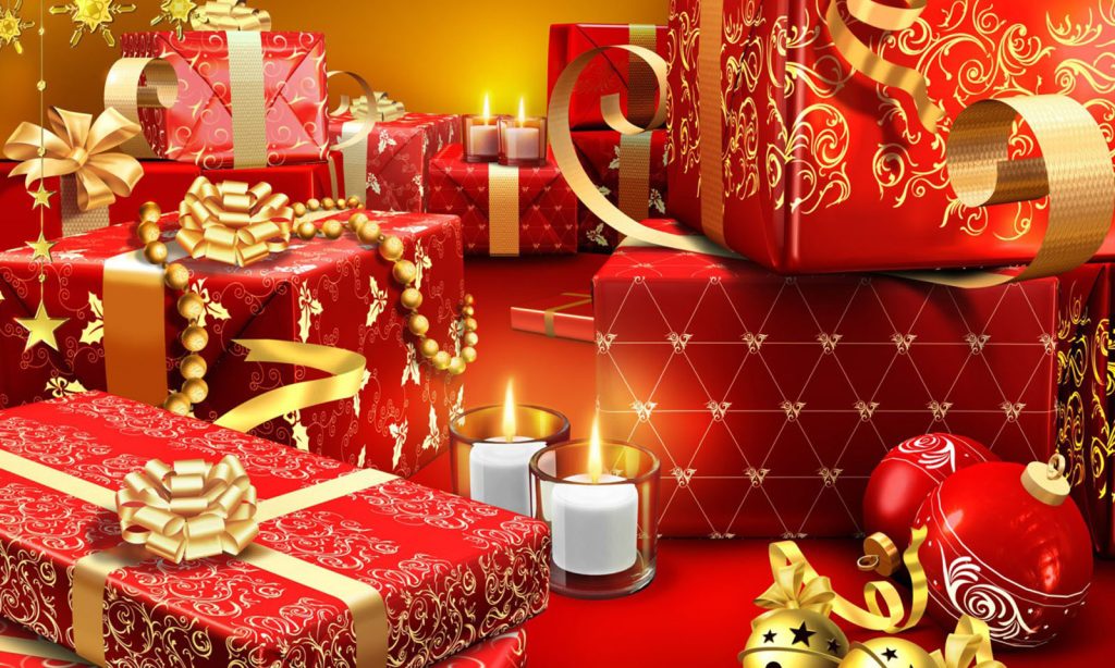 Imagens de presentes para comemorar o Natal.