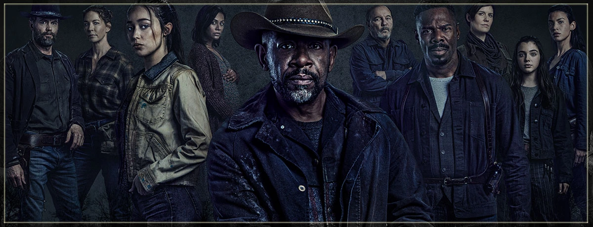 Imagem que mostra os personagens principais da 6ª temporada de Fear the Walking Dead.