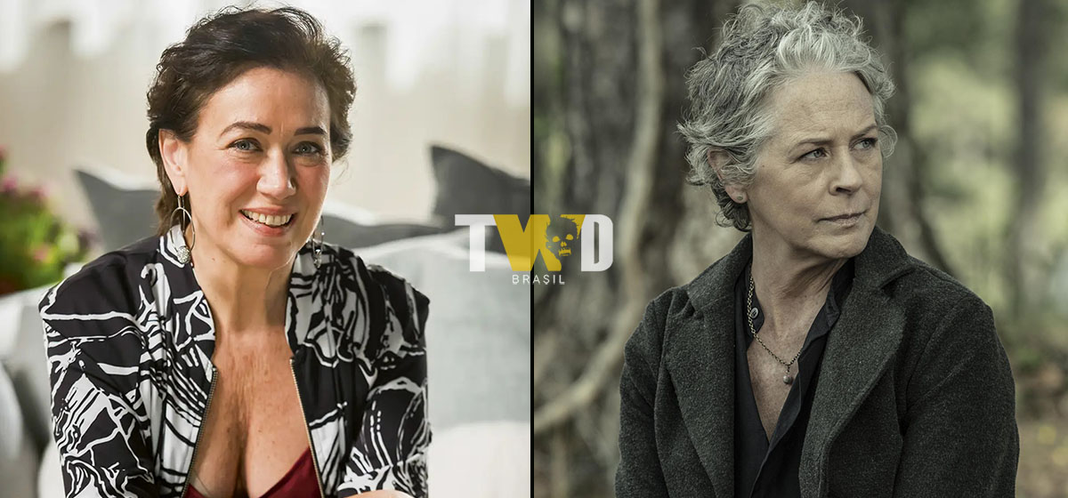 Montagem com fotos de Lilia Cabral e Carol Peletier para representar se The Walking Dead fosse no Brasil.