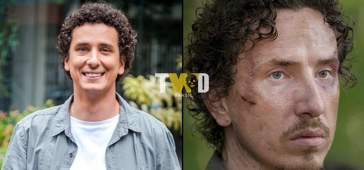 Montagem com fotos de Rafael Portugal e Nicholas para representar se The Walking Dead fosse no Brasil.