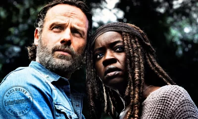Rick e Michonne juntos em ensaio promocional da 8ª temporada de The Walking Dead.