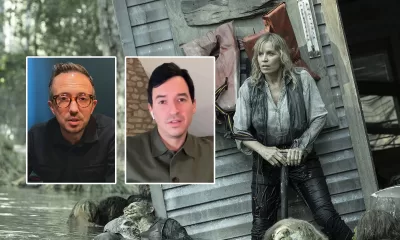 Montagem com fotos de Andrew Chambliss e Ian Goldberg e imagem de Madison no Episódio 1 da 8ª temporada de Fear the Walking Dead.