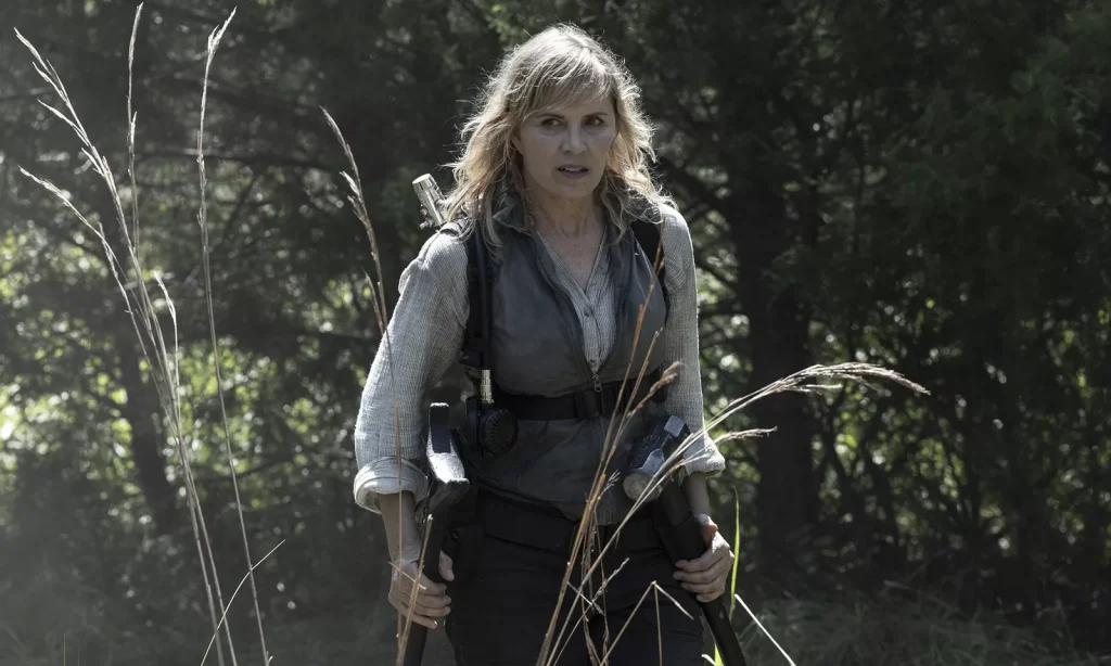 Madison em cena do Episódio 1 da 8ª e última temporada de Fear the Walking Dead.
