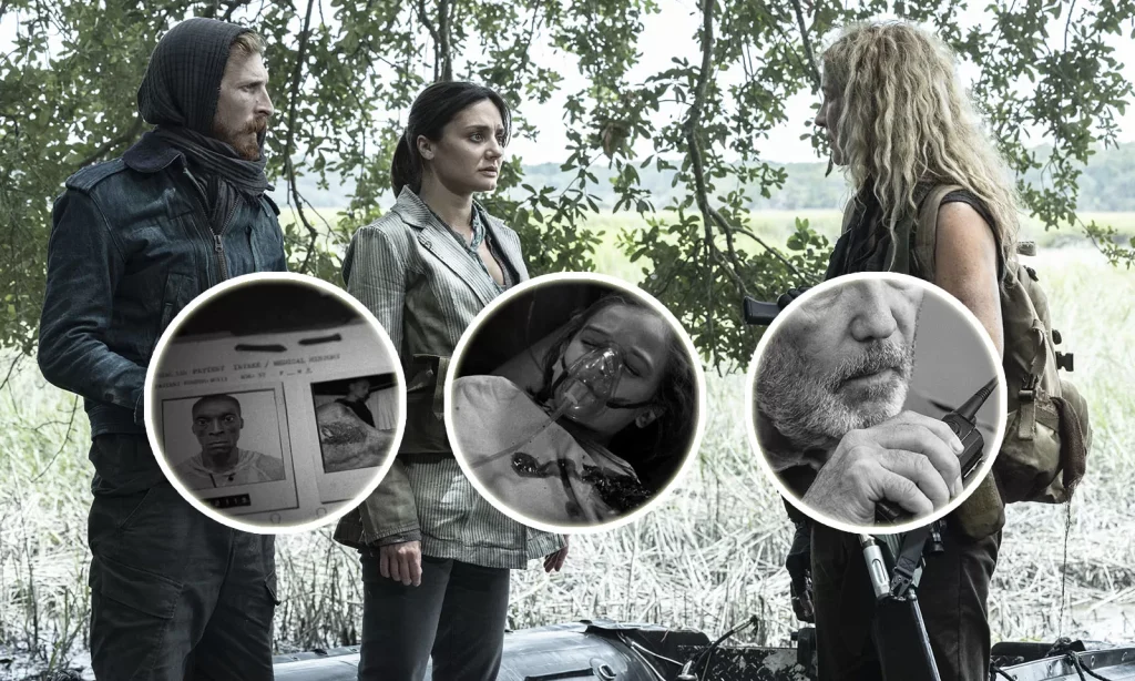 Montagem com curiosidades das cenas do episódio 2 da 8ª temporada de Fear the Walking Dead.