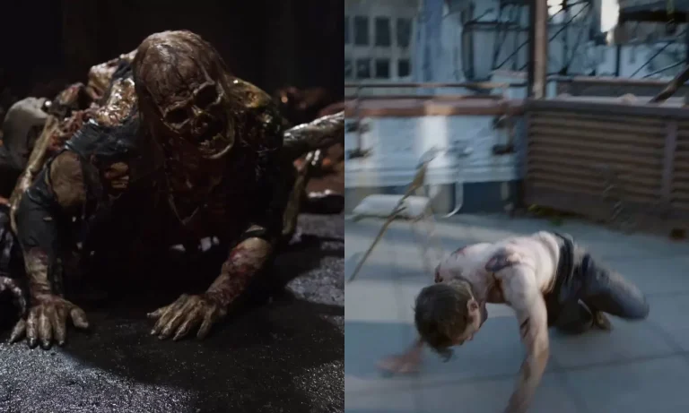 Imagens de possíveis zumbis variantes que aparecem no trailer de The Walking Dead: Dead City.