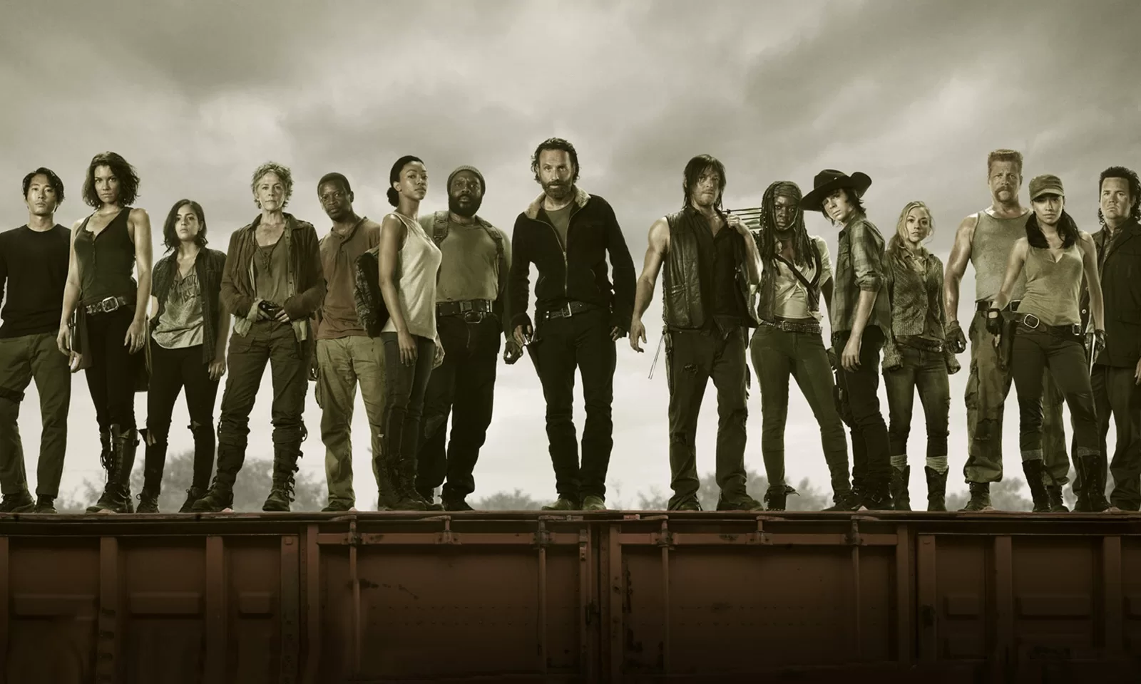 Os personagens principais da 5ª temporada de The Walking Dead em pôster oficial.