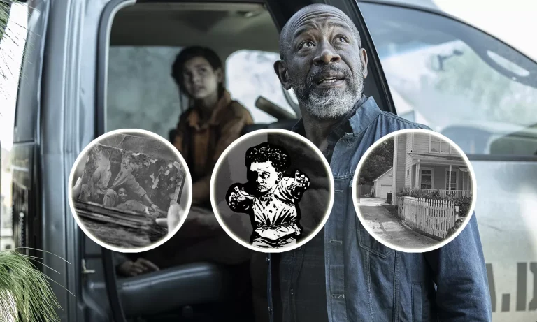 Montagem com curiosidades das cenas do episódio 4 da 8ª temporada de Fear the Walking Dead.