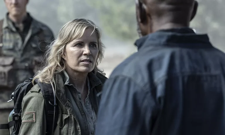 Madison conversando com Morgan em cena do Episódio 6 da 8ª temporada de Fear the Walking Dead.