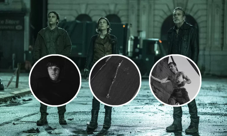 Montagem com curiosidades das cenas do episódio 1 da 1ª temporada de The Walking Dead: Dead City.