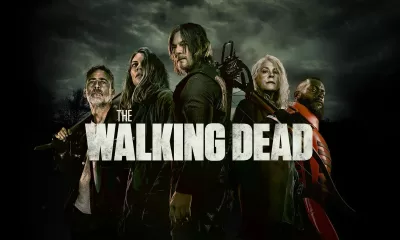 Personagens principais de The Walking Dead em pôster da 11ª temporada da série.