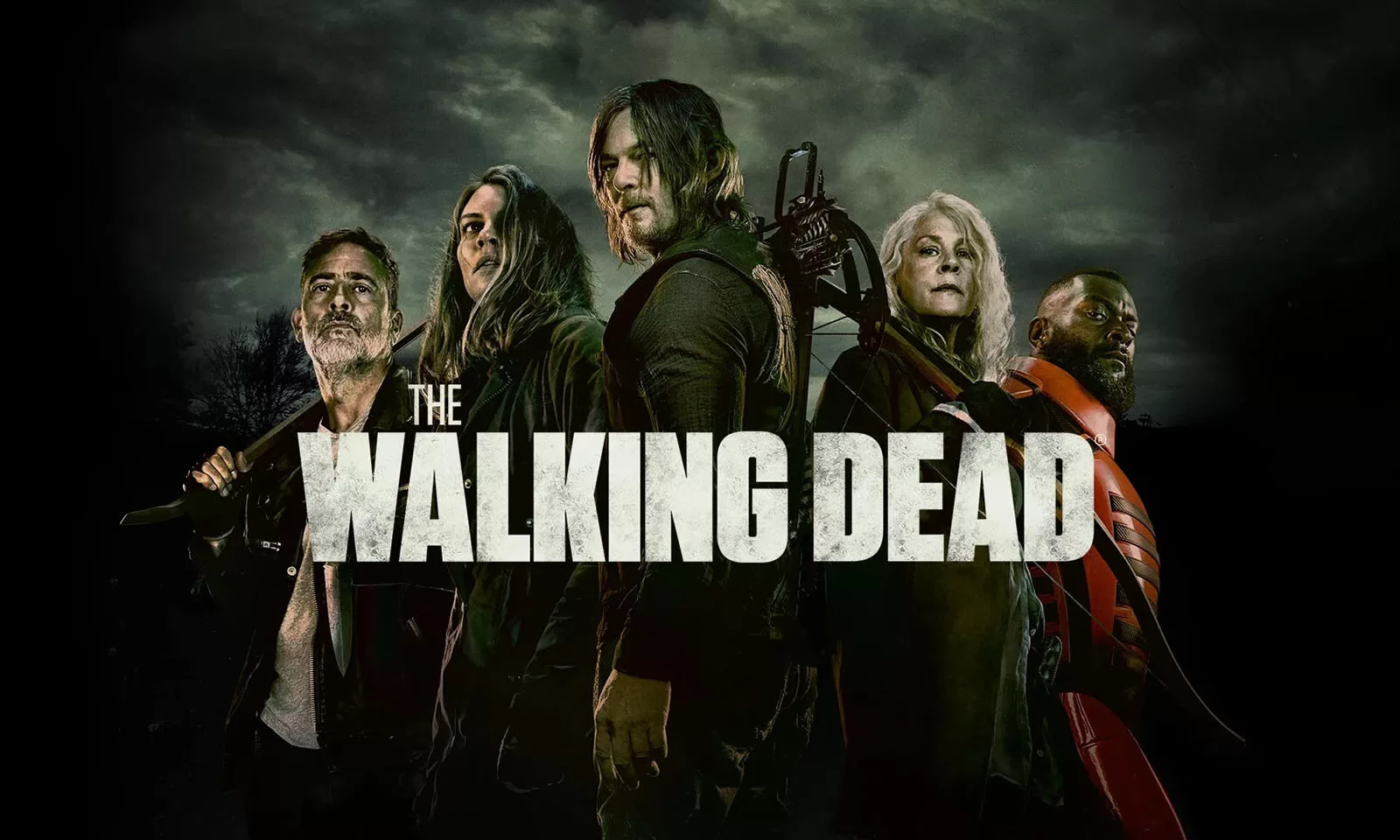 Personagens principais de The Walking Dead em pôster da 11ª temporada da série.