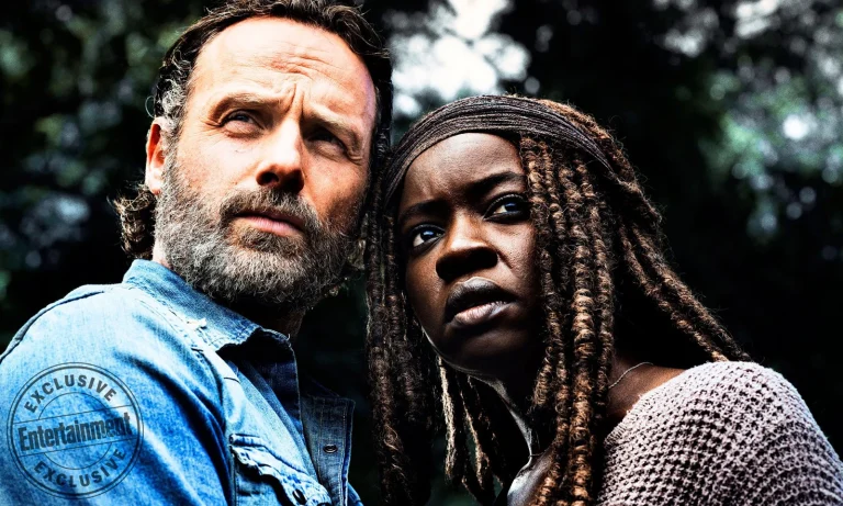 Rick e Michonne em ensaio fotográfico de The Walking Dead.