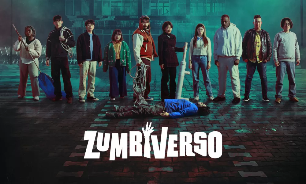 Banner oficial de Zumbiverso, o reality de apocalipse zumbi da Netflix.