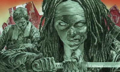Arte de J.H. Williams III para as capas variantes da The Walking Dead Deluxe.