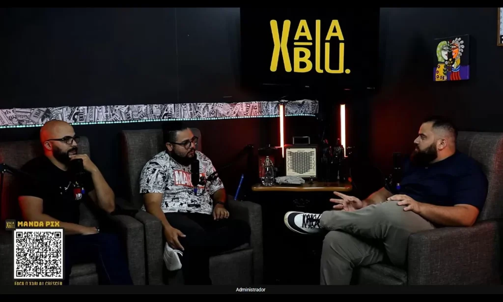 Print da entrevista de Odilon Queiroz no Podcast Xablau.