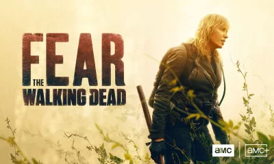 Madison cansada com algumas plantas ao fundo no pôster oficial da segunda parte da 8ª e última temporada de Fear the Walking Dead.