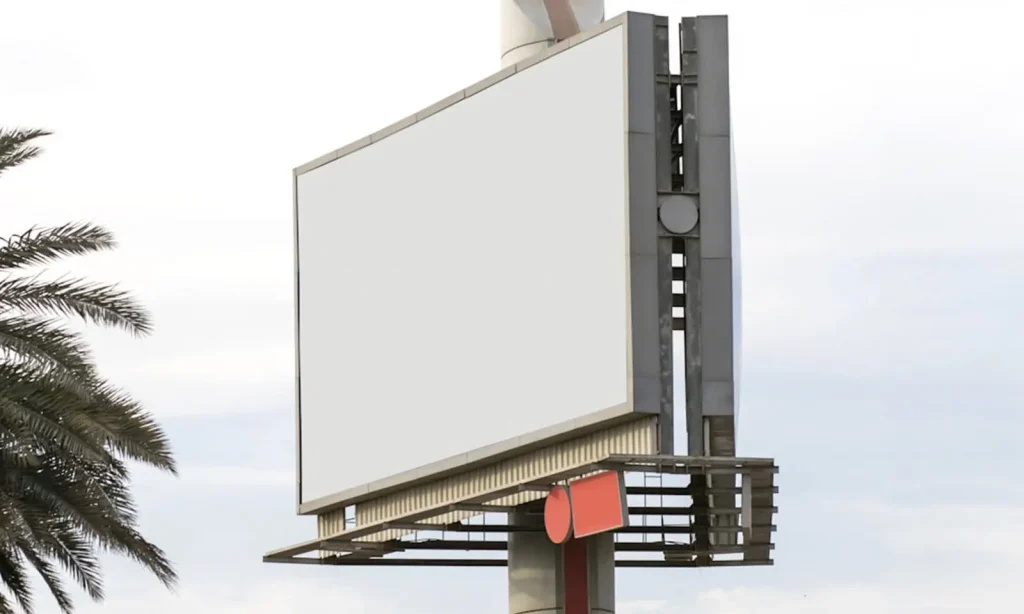 Divulgação com bandeiras de publicidade