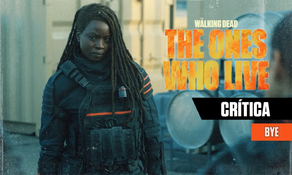 Michonne com um olhar debochado para Rick em cena do Episódio 3 de The Walking Dead: The Ones Who Live.