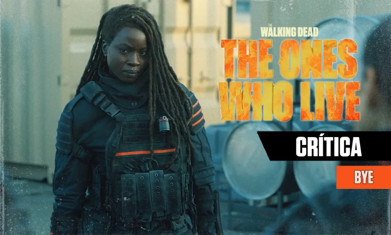 Michonne com um olhar debochado para Rick em cena do Episódio 3 de The Walking Dead: The Ones Who Live.