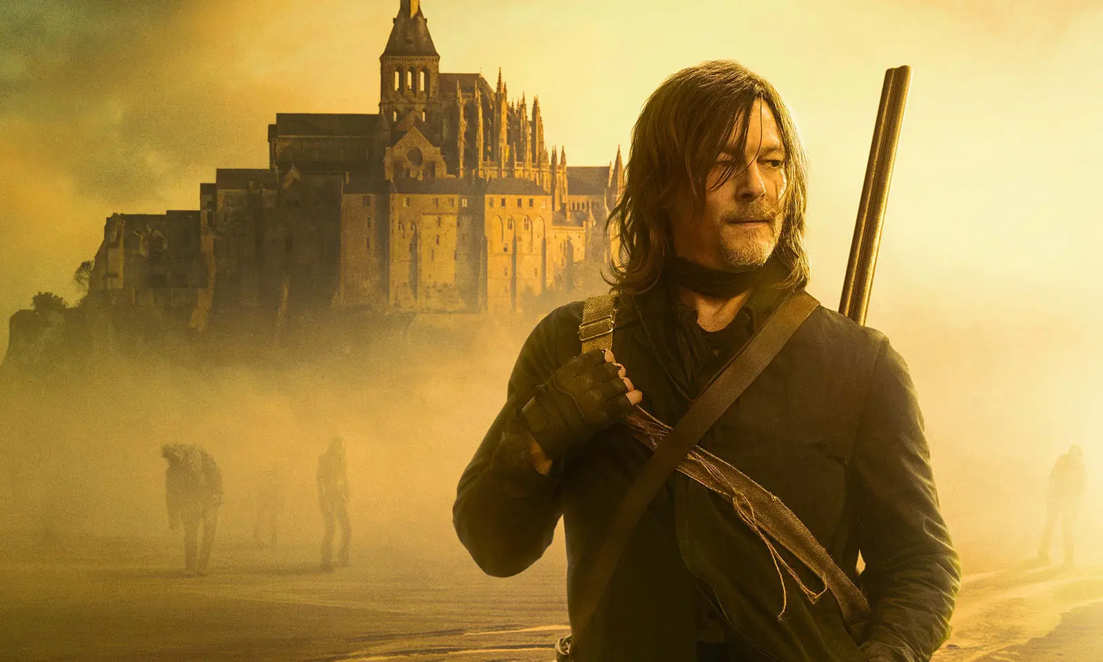 Daryl deixando o Nest (Ninho) em banner oficial da 2ª temporada de The Walking Dead: Daryl Dixon - The Book of Carol.