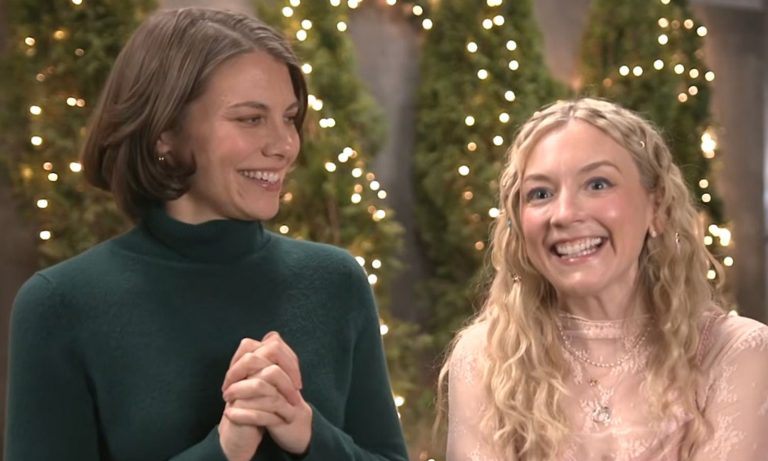 Emily Kinney e Lauren Cohan no set de The Walking Dead: Dead City.