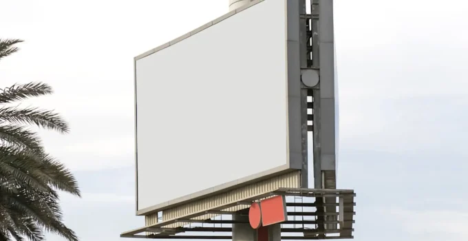 Divulgação com bandeiras de publicidade