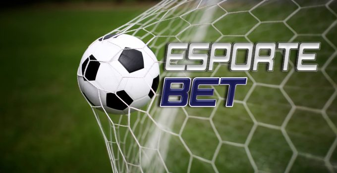 Bola na rede com logo da Esporte Bet