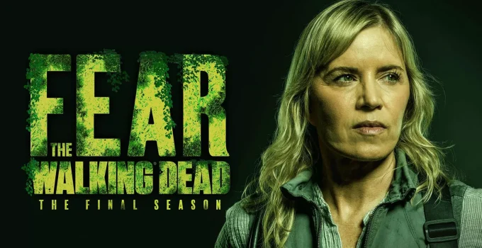 Madison e logo de Fear the Walking Dead para promover a 8ª e última temporada da série.