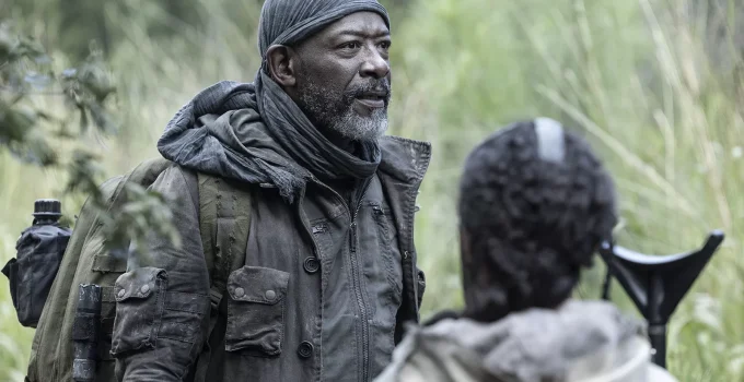 Morgan e Mo em cena do Episódio 1 da 8ª Temporada de Fear the Walking Dead.
