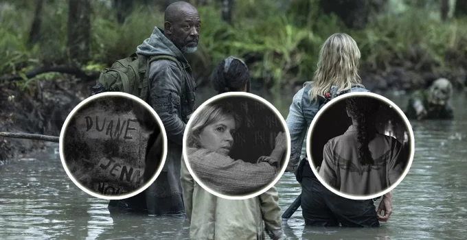 Montagem com curiosidades das cenas do episódio 1 da 8ª temporada de Fear the Walking Dead.