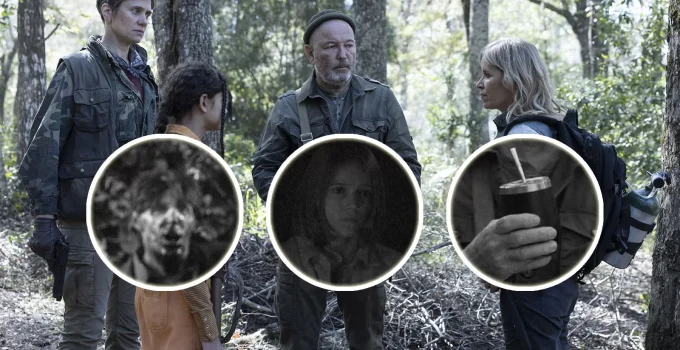 Montagem com curiosidades das cenas do episódio 3 da 8ª temporada de Fear the Walking Dead.