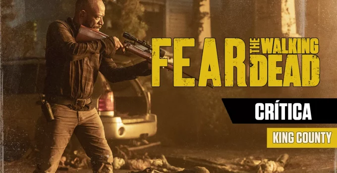 Morgan apontando sua arma em arte da crítica do episódio 4 da 8ª temporada de Fear the Walking Dead.